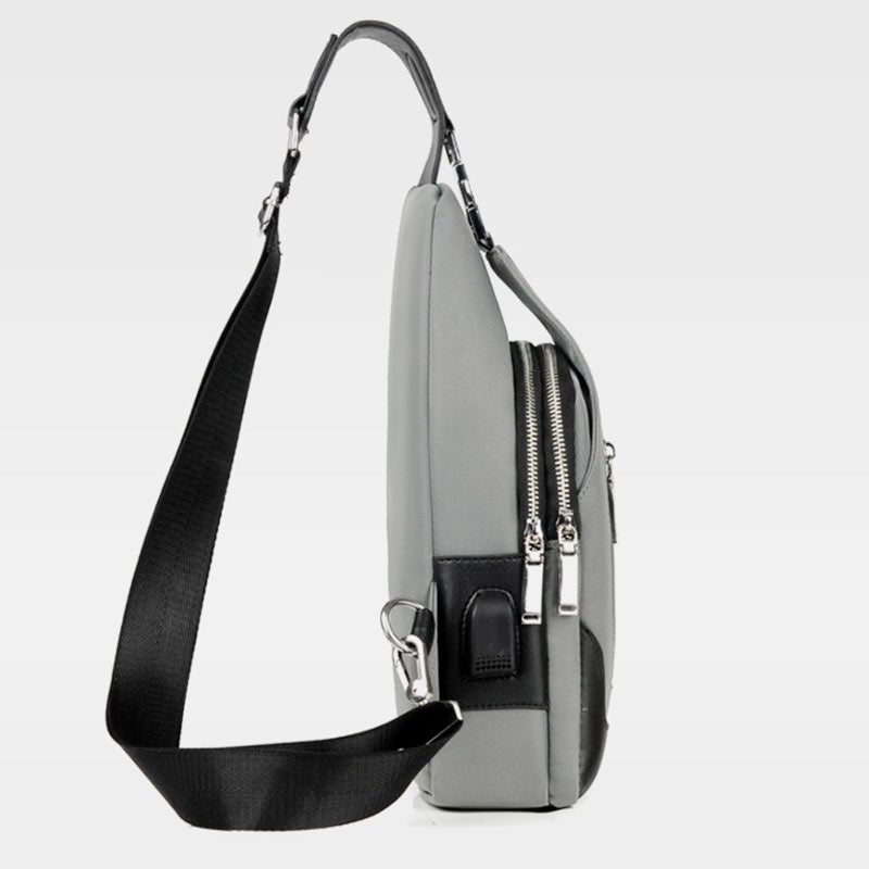 USB Charging Waterproof Sling Bag