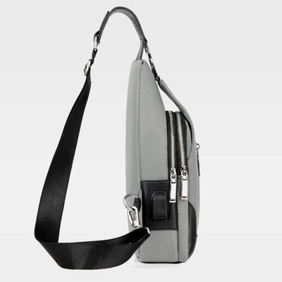 USB Charging Waterproof Sling Bag