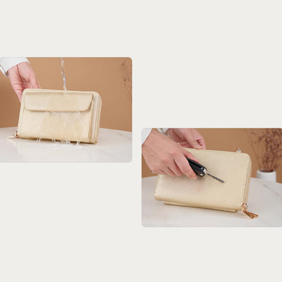 Vegan Leather RFID Blocking Phone Purse for Women Multi-Slot Crossbody Bag