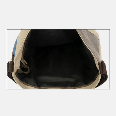Women's Tote Canvas Backpack for Color Block Shoulder Hobo Bag Rucksack