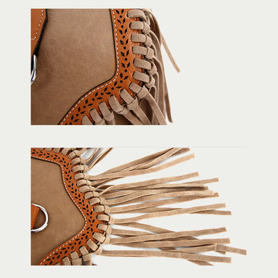 Bohemia Crossbody Bag For Women Vintage Tassel Shoulder Bag