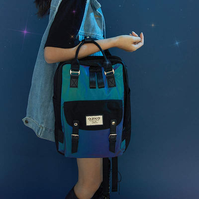 Functional Large Computer Purse Fluorescent Stylist Laptop Backpack for Travel Work
