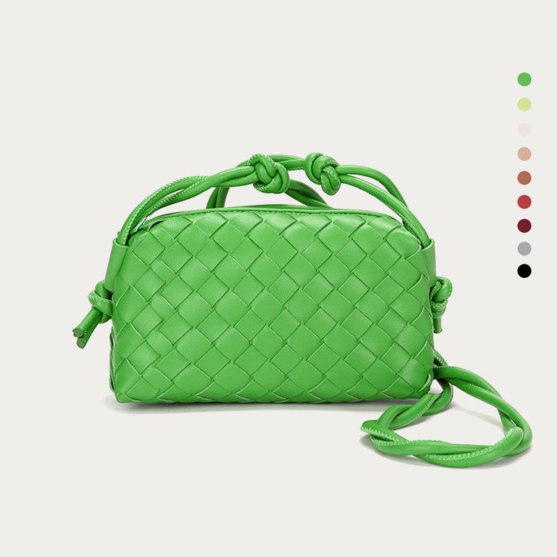 Crossbody Bag For Women Knitted Plaid Pattern Phone Bag