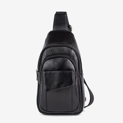 Genuine Leather Sling Backpack Retro Multipurpose Crossbody Shoulder Bag Chest Bag