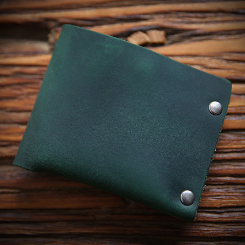 Vintage  Rivet Genuine Leather Wallet