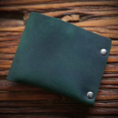 Vintage  Rivet Genuine Leather Wallet