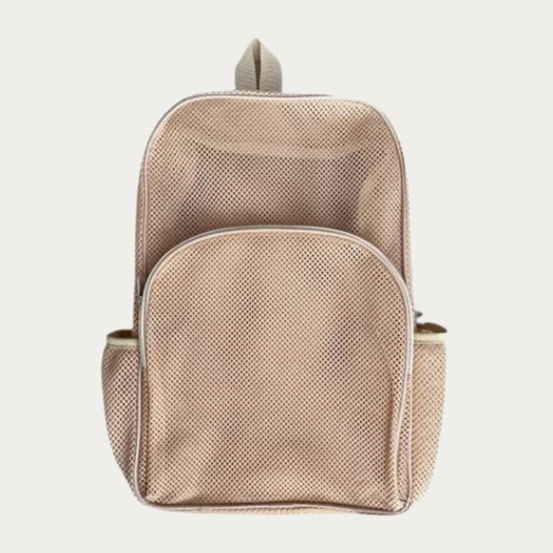 Mesh Backpack For Daily Outdoor Sports Heavy Duty Travel Bag