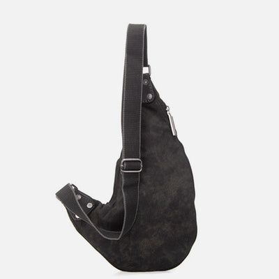 Multifunctional Canvas Chest Bag For Men Leisure Crossbody Riding Bag