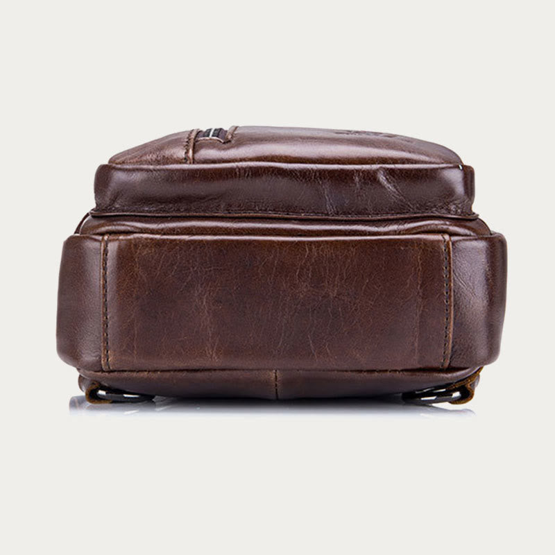 Genuine Leather Large Capacity Anti-theft Sling Bag