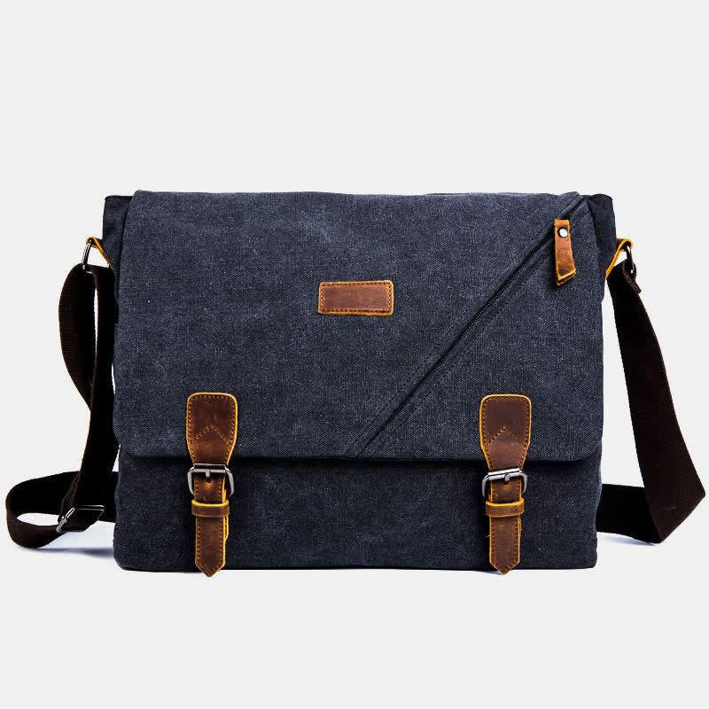 Men's Canvas Messenger Bag Retro Shoulder Crossbody Backpack Bags Purse