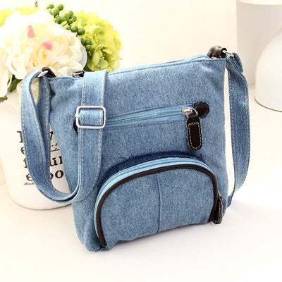 Vintage Multifunctional Denim Crossbody Bag