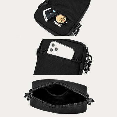 Oxford Phone Bag For Men Lightweight Solid Color Crossbody Bag