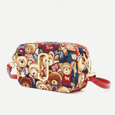 Women Girls Cute Bear Shoulder Bag Mini Crossbody Bag Purse