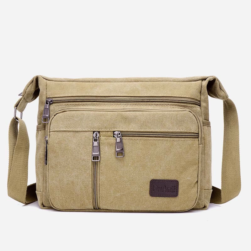 Crossbody Bag For Men Vintage Outdoor Canvas Business Shoulder Bag