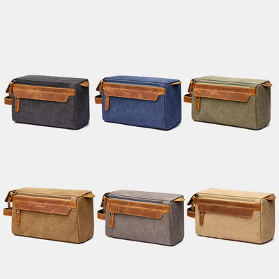 Retro Canvas Storage Makeup Pouch Travel Toiletry Bag for Women Men