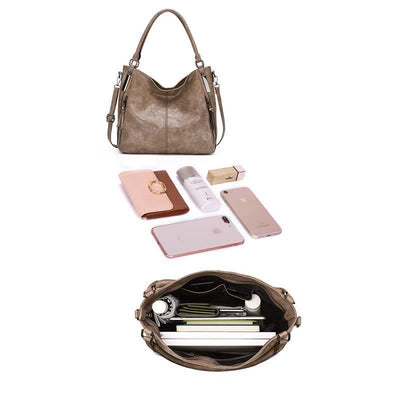Leather Hobo Handbags for Women Designer Shoulder Purses Crossbody Tote