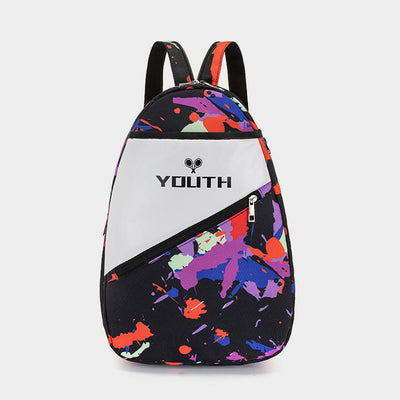 Racket Bag For Teenager Colorful Printing Waterproof Oxford Sports Bag