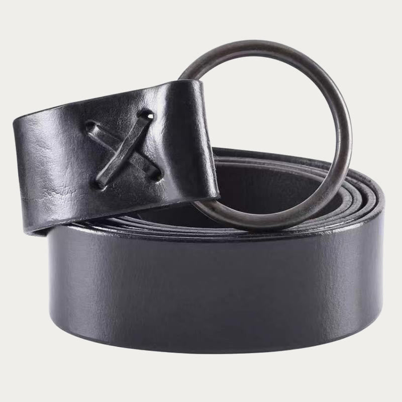 Medieval Sabre Belt Viking Knight Celtic Ring Leather Holster