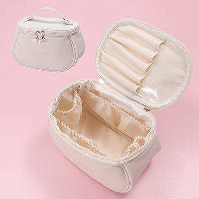 Minimalist Storage Bag Womens Travel Portable Leather Makeup Bag