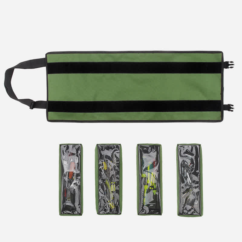 Tool Roll Bag Heavy Duty Tool Organizer with 4 Removable Pouch