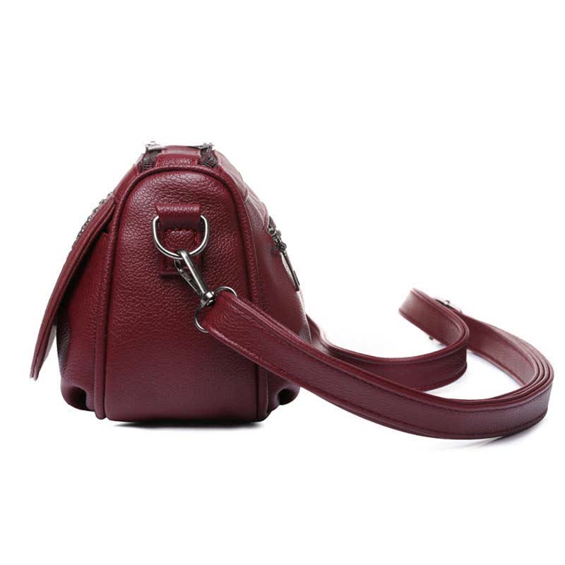 Fashion Rehinestone Shoulder Bag for Women Leather Satchel Crossbody Bag