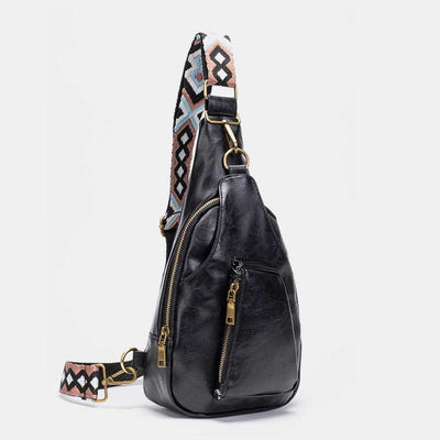 Vintage Soft Leather Sling Bag for Women Large Capacity Shoulder Daypack