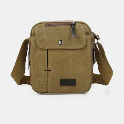 Mens Small Messenger Bag Multi-Slot Travel WorK Canvas Shoulder Bag