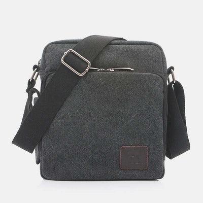 Vintage Canvas Mini Crossbody Shoulder Bag Men Small Purses with Multi-Slot