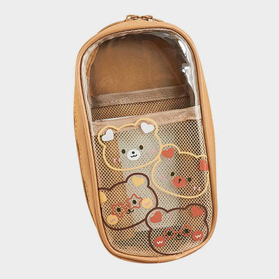 Pencil Case For Students Simple Transparent Vertical Style Pencail Bag