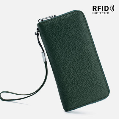 Classic Long Wallet RFID Roomy Leather Phone Purse For Women