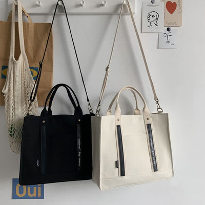 Laptop Tote Handbag Canvas Shoulder Bag Briefcase for Travel Office School
