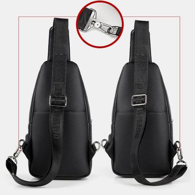 Multipurpose Sling Bag Waterproof Soft Crossbody Backpack with USB Charger Port