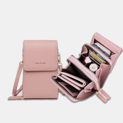 Multi-Compartment Phone Bag With Clear Window