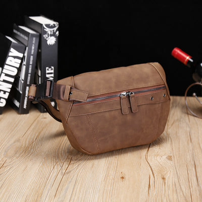 Retro Sling Bag For Men Riding Lightweight Crossbody Chest Daypack