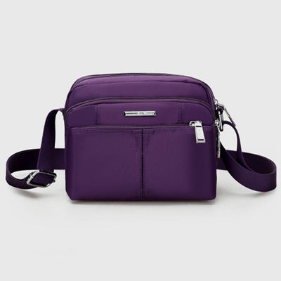 Multi-pocket Crossbody Bag for Men Lightweight Nylon Mini Shoulder Bag