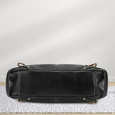 Multifunctional Pleated Tote Women Classic Plain Color Underarm Purse