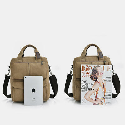 Multi-Carry Large Capacity Canvas Messenger Bag Handbag