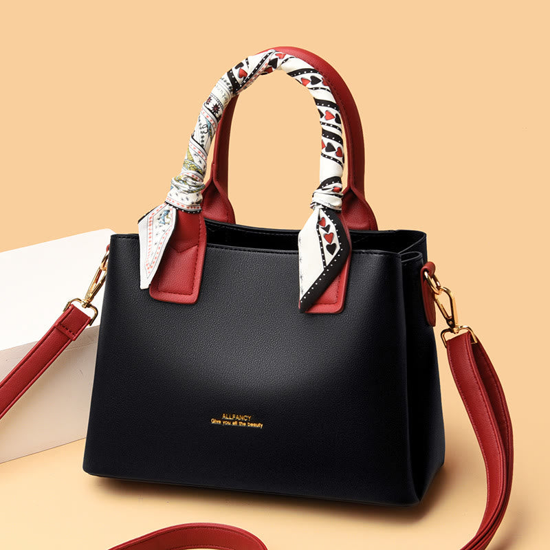 Elegant Handbag For Women Detachable Silk Handle Ladies Crossbody Bag