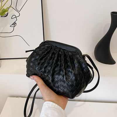 Crossbody Bag For Women Soft Knitted Buckle Design Daily Purse