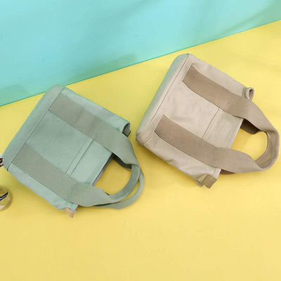 Multi-Pocket Handbag for Women Casual Canvas Tote Bag Daily Purse
