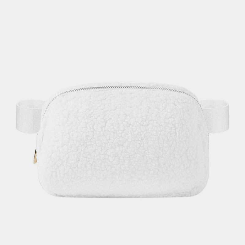 Lightweight Waist Bag for Women Men Soft Warm Plush Sling Bag