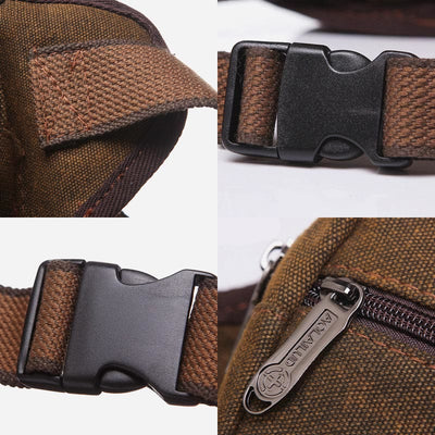 Retro Leg Bag For Men Outdoor Sports Canvas Crossbody Bag