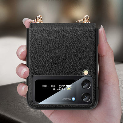 Crossbody Phone Case Samsung Z Flip 4 Folding Screen Leather Protective Cover
