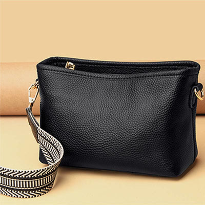 Crossbody Bag For Women Solid Color Lychee Pattern Leather Bag