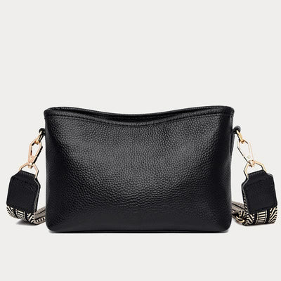 Crossbody Bag For Women Solid Color Lychee Pattern Leather Bag