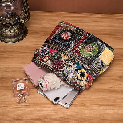Large Capacity Flower Pattern Crossbody Bag