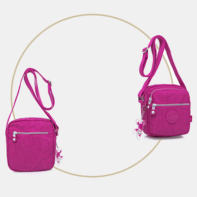 Lightweight Waterproof Small 3 Zip Crossbody Shoulder Bag
