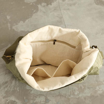 Vintage Pleated Tote Large Eco Friendly Paper Crossbody Bag
