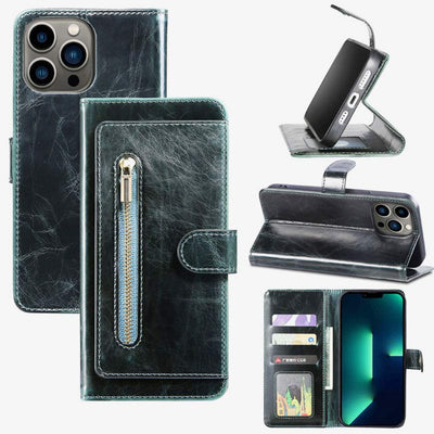 Wallet Case for iPhone PU Leather Durable Phone Case with Card Slot