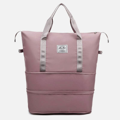Women Double Expansion Travel Bag Large Lightweight Oxford Duffel Bag